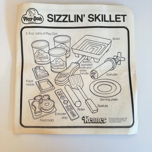 1981 Play Doh Electronic Sizzlin' Skillet Playset with Sizzlin' Sounds--WORKS - Picture 5 of 10